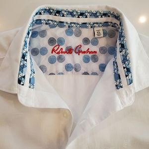 NWOT Robert Graham Men's White XL button down shirt